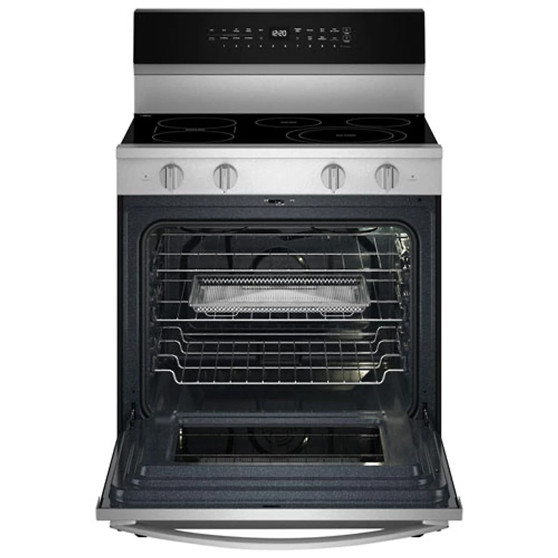 Whirlpool 30" 5.3 Cu. Ft. True Convection 5-Element Freestanding Electric Air Fry Range (YWFES7030SZ) - SS