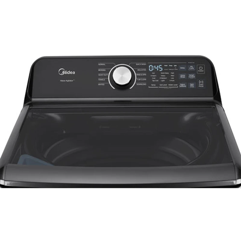 Laveuse à chargement par le haut 5,2 pi³ avec agitateur de Midea (MLTW52M2BGG) - Acier inoxydable noir mat