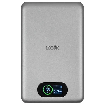 Chargeur portable USB-C de 10 000 mAh Piston Power de LOGiiX avec MagSafe - Gris graphite