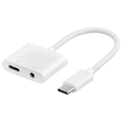 Insignia USB-C to 3.5mm/USB-C Charging Adapter - Only at Best Buy
