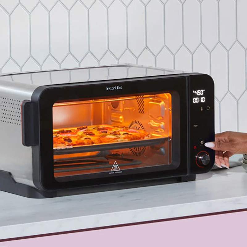 Four grille-pain avec friture à l'air 10-en-1 d'Instant Pot - Acier inoxydable/Noir