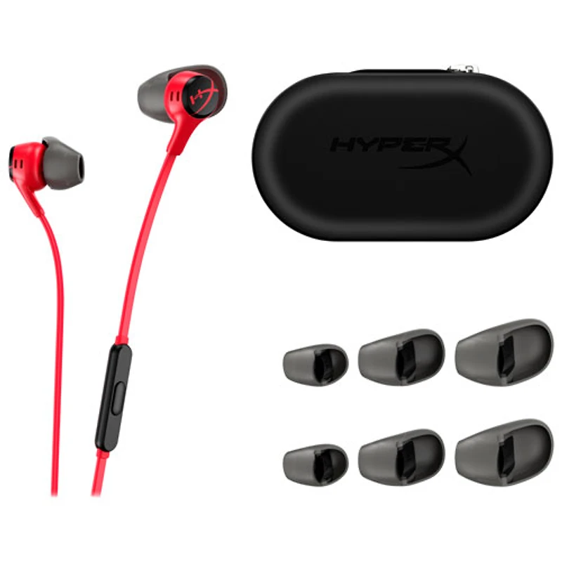 Écouteurs boutons de jeu avec microphone Cloud II d'Hyperx - Rouge