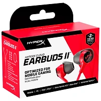 Écouteurs boutons de jeu avec microphone Cloud II d'Hyperx - Rouge