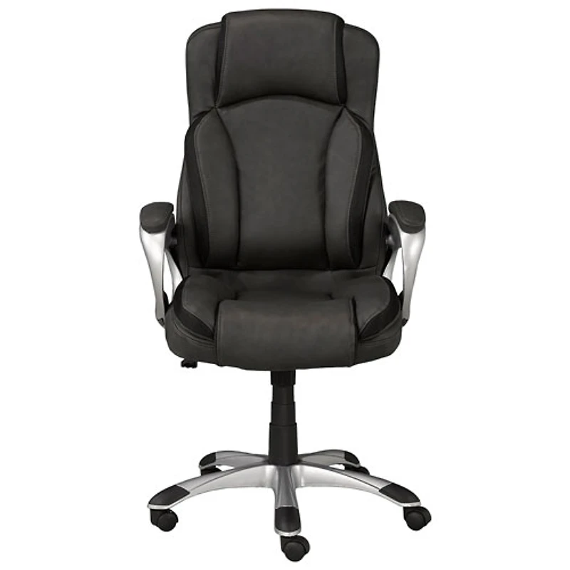 Fauteuil de bureau ergonomique à dossier haut en tissu Margot de Brassex - Gris