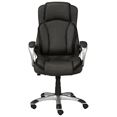 Fauteuil de bureau ergonomique à dossier haut en tissu Margot de Brassex - Gris