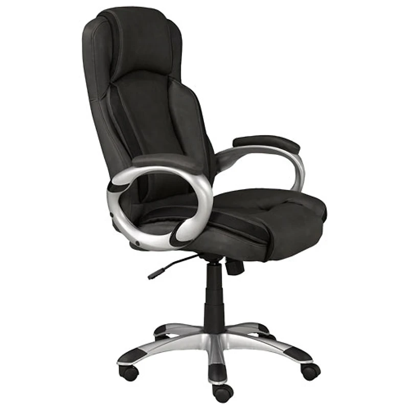 Fauteuil de bureau ergonomique à dossier haut en tissu Margot de Brassex - Gris