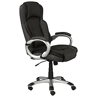 Fauteuil de bureau ergonomique à dossier haut en tissu Margot de Brassex - Gris