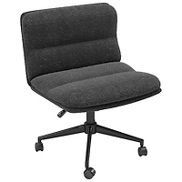 Brassex Aimie Mid-Back Polyester Executive Chair - Black