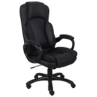 Fauteuil de bureau ergonomique à dossier haut en tissu James de Brassex - Noir