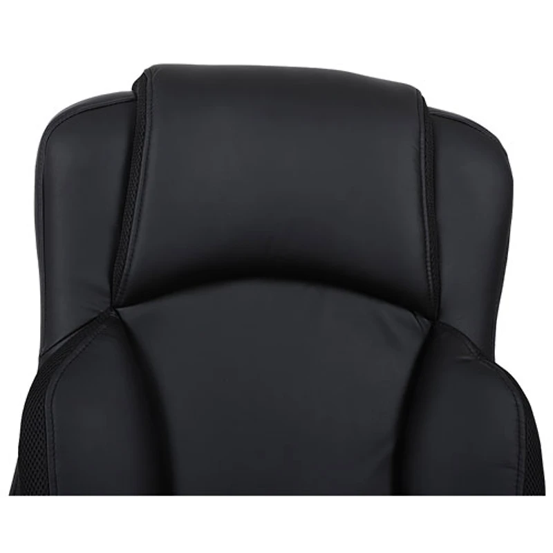 Fauteuil de bureau ergonomique à dossier haut en tissu James de Brassex - Noir
