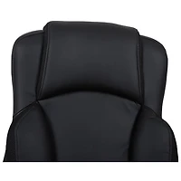 Fauteuil de bureau ergonomique à dossier haut en tissu James de Brassex - Noir