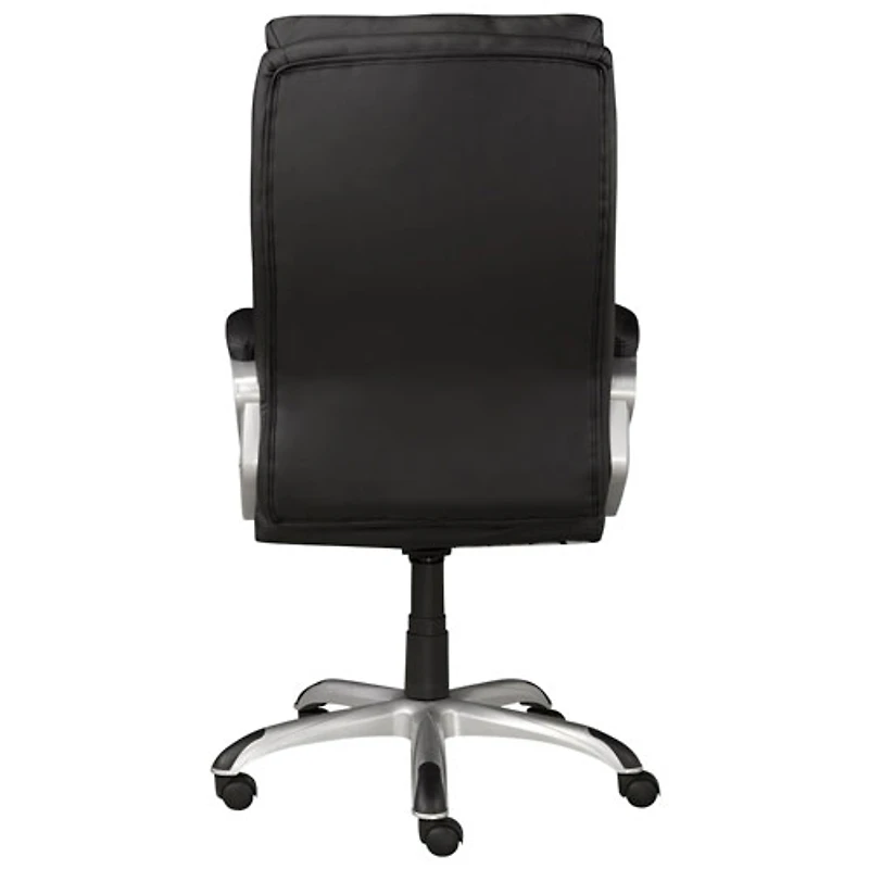 Fauteuil de bureau ergonomique à dossier haut en tissu Elita de Brassex - Noir
