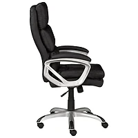 Fauteuil de bureau ergonomique à dossier haut en tissu Elita de Brassex - Noir