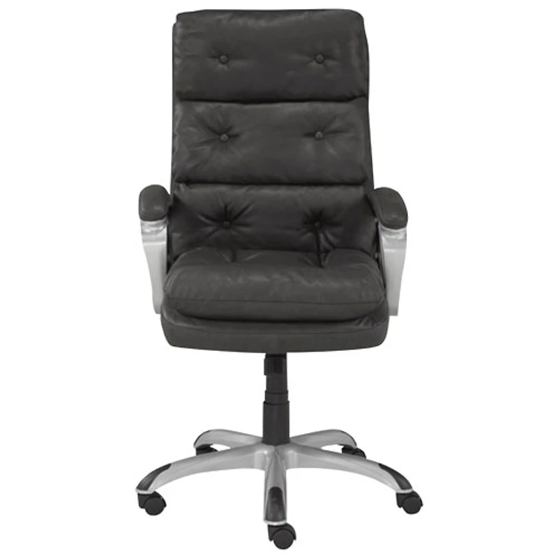 Fauteuil de bureau ergonomique à dossier haut en tissu Calian de Brassex - Gris