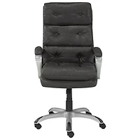 Fauteuil de bureau ergonomique à dossier haut en tissu Calian de Brassex - Gris
