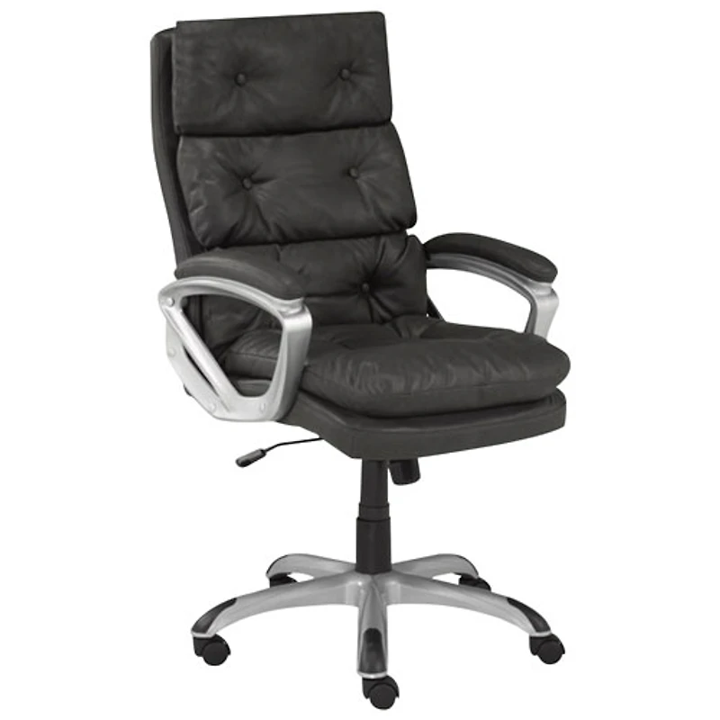 Fauteuil de bureau ergonomique à dossier haut en tissu Calian de Brassex - Gris