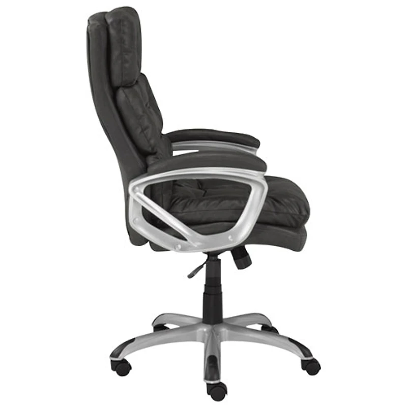Fauteuil de bureau ergonomique à dossier haut en tissu Calian de Brassex - Gris
