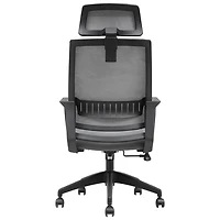 Fauteuil de bureau à dossier haut en tissu Dakoda de Brassex - Gris