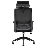 Fauteuil de bureau à dossier haut en tissu Jackson de Brassex - Noir