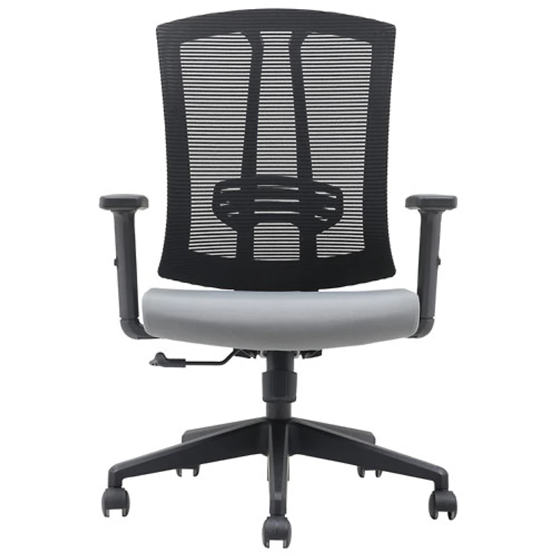 Fauteuil de bureau ergonomique à dossier haut en tissu Milo de Brassex - Gris