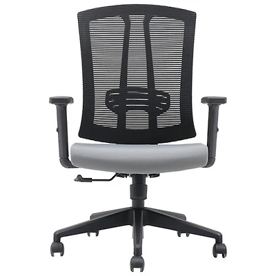 Fauteuil de bureau ergonomique à dossier haut en tissu Milo de Brassex - Gris