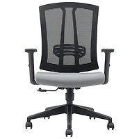 Fauteuil de bureau ergonomique à dossier haut en tissu Milo de Brassex - Gris