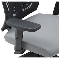 Fauteuil de bureau ergonomique à dossier haut en tissu Milo de Brassex - Gris