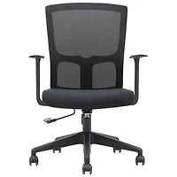 Fauteuil de bureau à dossier haut en tissu Hudson de Brassex - Noir