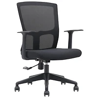 Fauteuil de bureau à dossier haut en tissu Hudson de Brassex - Noir