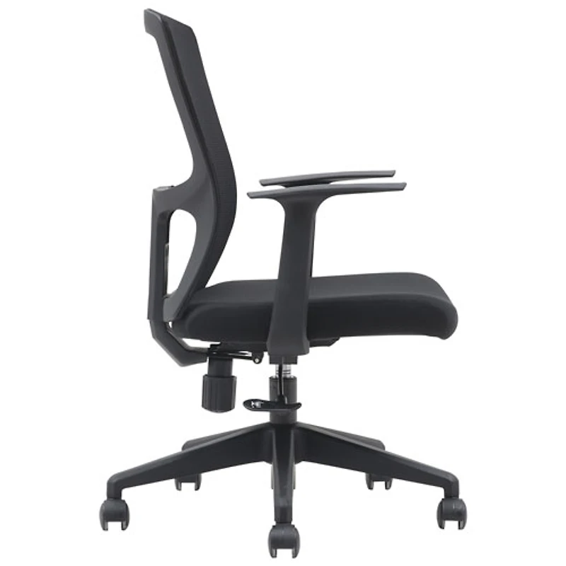 Fauteuil de bureau à dossier haut en tissu Hudson de Brassex - Noir