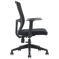 Fauteuil de bureau à dossier haut en tissu Hudson de Brassex - Noir