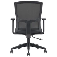 Fauteuil de bureau à dossier haut en tissu Hudson de Brassex - Noir
