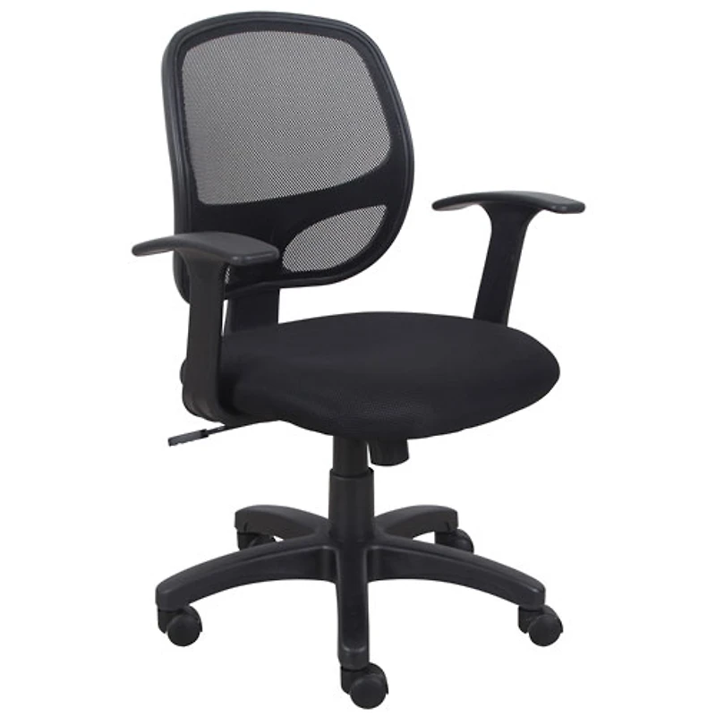 Fauteuil de bureau ergonomique à dossier haut en tissu Samie de Brassex - Noir