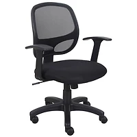 Fauteuil de bureau ergonomique à dossier haut en tissu Samie de Brassex - Noir