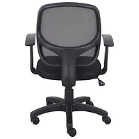 Fauteuil de bureau ergonomique à dossier haut en tissu Samie de Brassex - Noir
