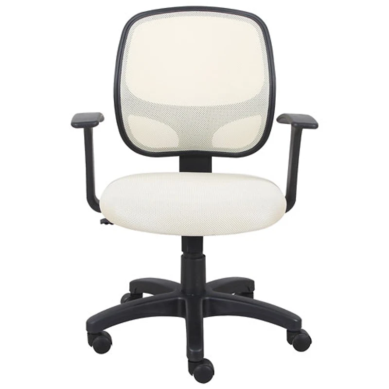 Fauteuil de bureau ergonomique en tissu à dossier haut Eliza de Brassex - Beige