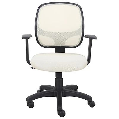 Fauteuil de bureau ergonomique en tissu à dossier haut Eliza de Brassex - Beige