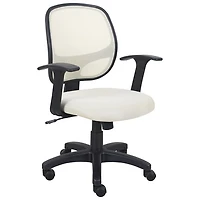 Fauteuil de bureau ergonomique en tissu à dossier haut Eliza de Brassex - Beige