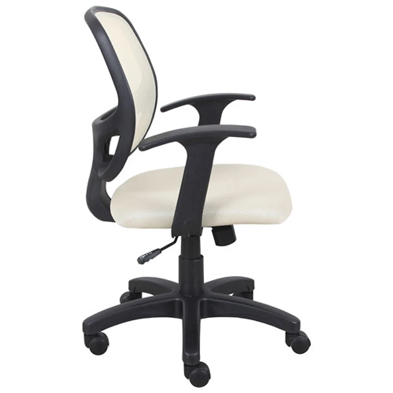 Fauteuil de bureau ergonomique en tissu à dossier haut Eliza de Brassex - Beige