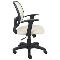 Fauteuil de bureau ergonomique en tissu à dossier haut Eliza de Brassex - Beige