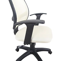 Fauteuil de bureau ergonomique en tissu à dossier haut Eliza de Brassex - Beige