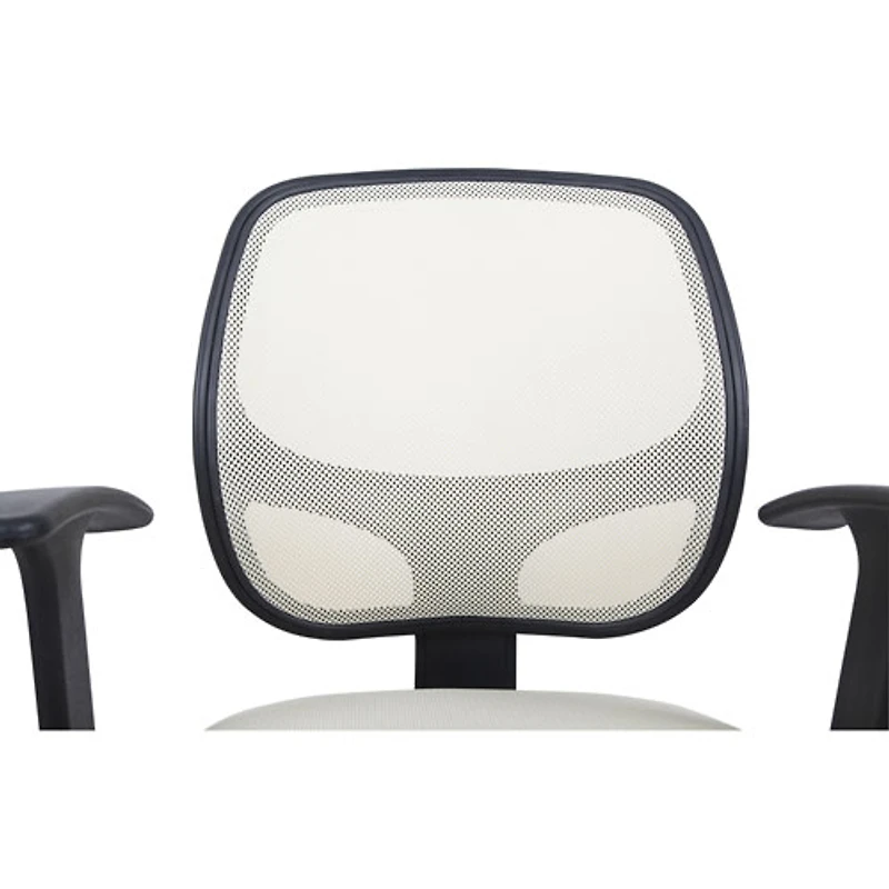 Fauteuil de bureau ergonomique en tissu à dossier haut Eliza de Brassex - Beige