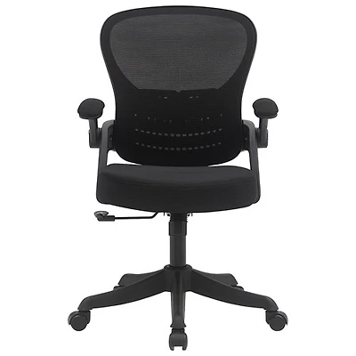 Fauteuil de bureau ergonomique à dossier haut en tissu Riley de Brassex - Noir