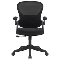 Fauteuil de bureau ergonomique à dossier haut en tissu Riley de Brassex - Noir