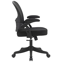 Fauteuil de bureau ergonomique à dossier haut en tissu Riley de Brassex - Noir