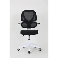 Fauteuil de bureau ergonomique à dossier haut en tissu Ivy de Brassex - Noir