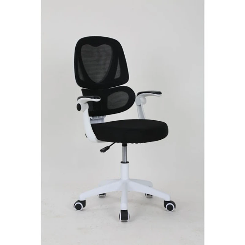 Fauteuil de bureau ergonomique à dossier haut en tissu Ivy de Brassex - Noir