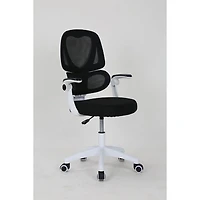 Fauteuil de bureau ergonomique à dossier haut en tissu Ivy de Brassex - Noir