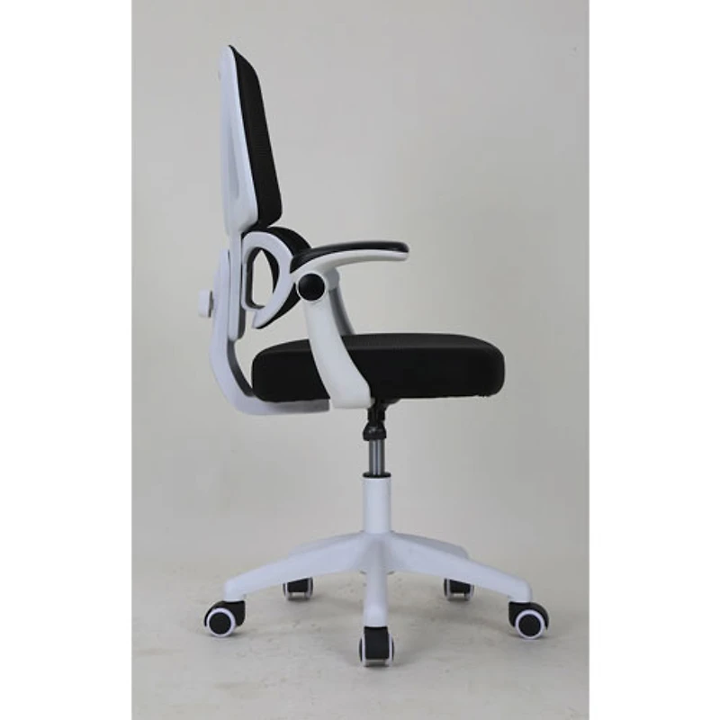 Fauteuil de bureau ergonomique à dossier haut en tissu Ivy de Brassex - Noir