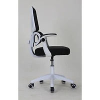 Fauteuil de bureau ergonomique à dossier haut en tissu Ivy de Brassex - Noir